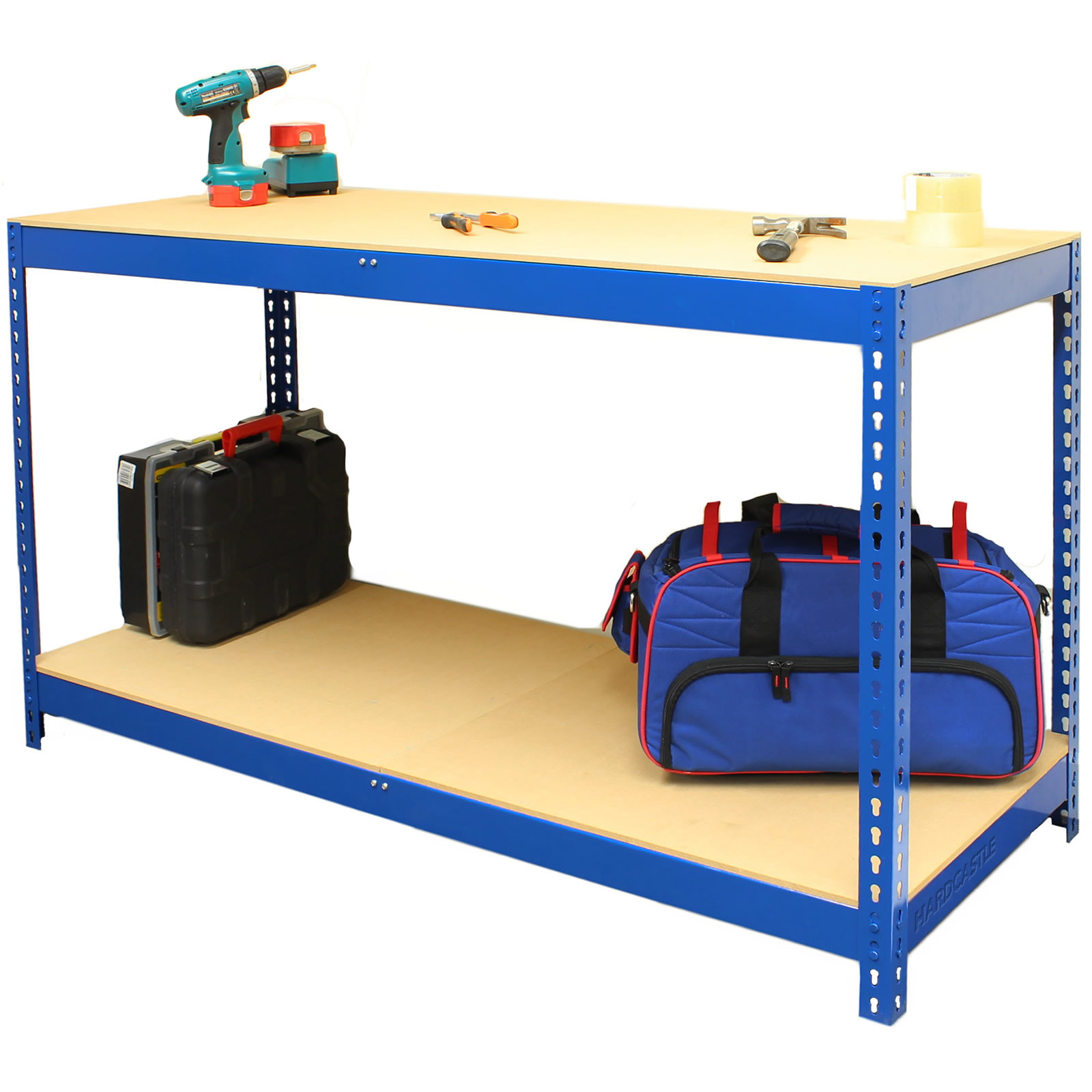 Hardcastle Blue Steel Garage/Warehouse Workbench Table Boltless Work
